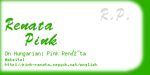 renata pink business card